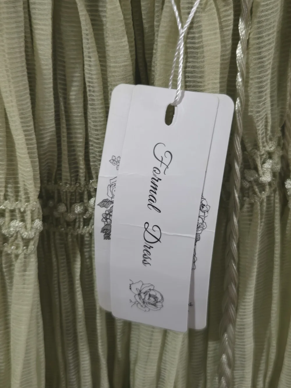 Flowy Sage Green Pleated Maxi Dress - Picture 10 of 12